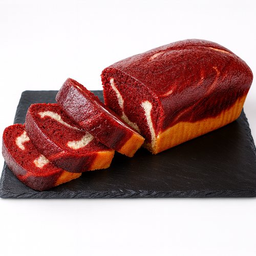 Red & White Velvet Marble Loaf