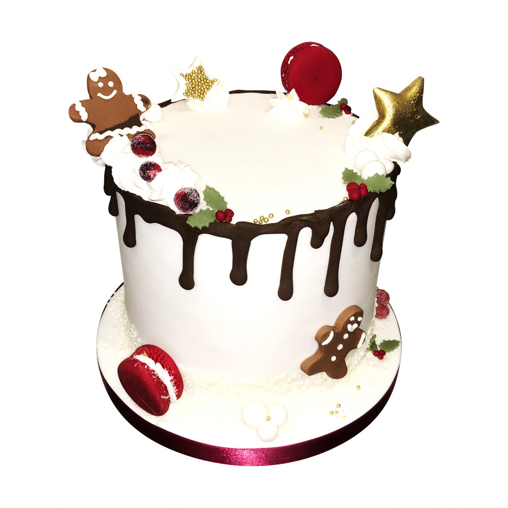 Gingerbread Man Drip Cake